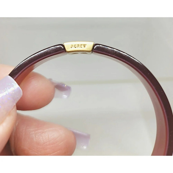 J Crew Lucite & Rhinestone Bangle - Picture 6 of 7